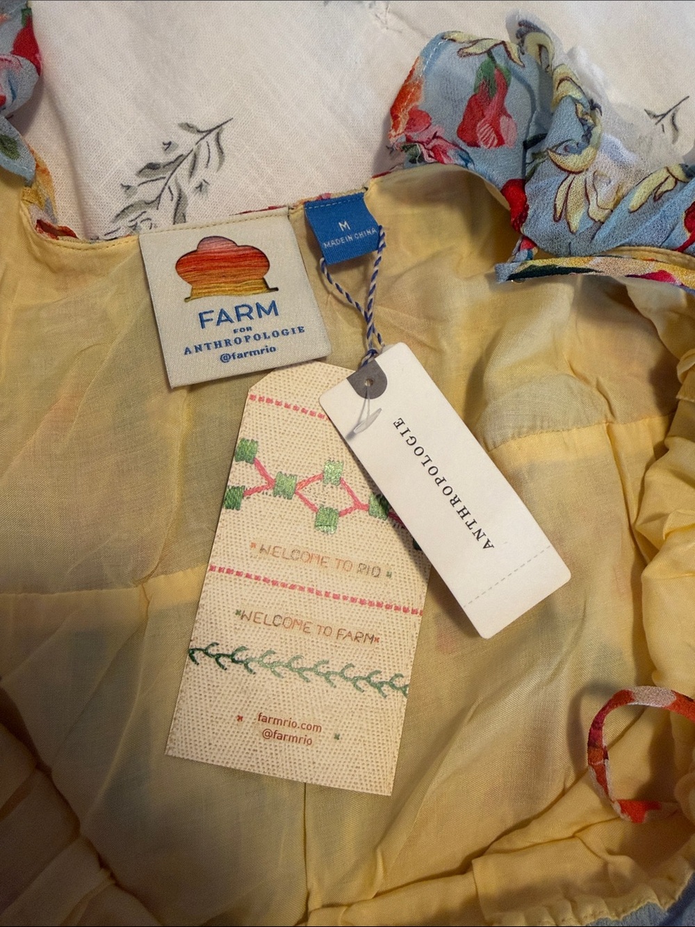 Anthropologie Pastel Floral Tiered Mini Dress - Picture 5 of 6